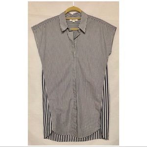 Madewell mix stripe shirt dress Small